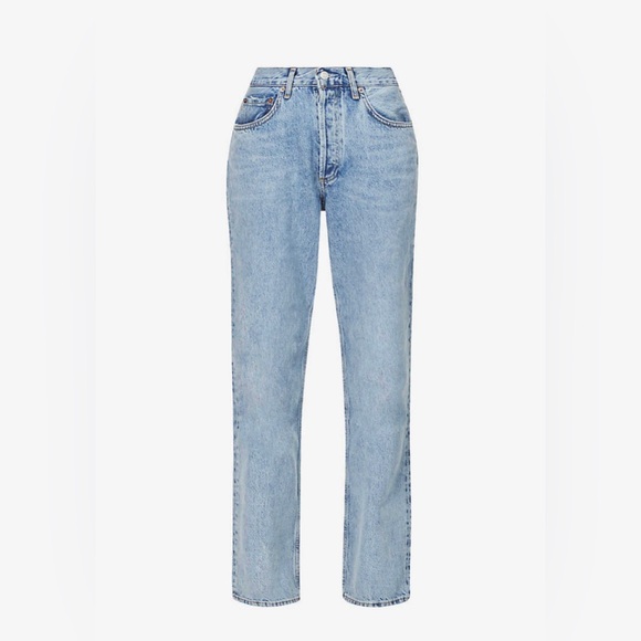 AGolde Lana Mid Rise Vintage Straight Jeans Size 32 - Picture 1 of 14